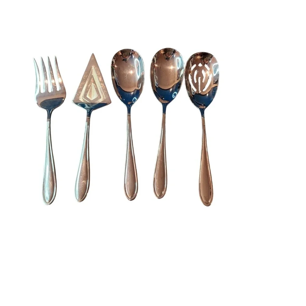 Hampton Stainless Steel Serving Utensils Set 5 Pieces 12
